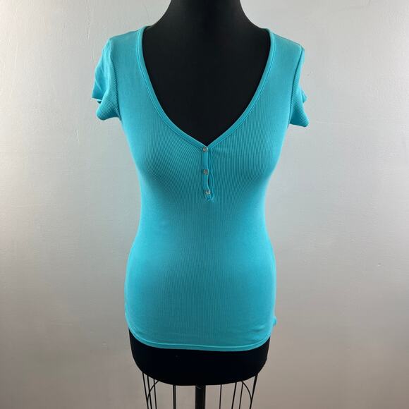 CHARLOTTE TARANTOLA Blue Scoop Rhinestone Crystal Button Size M Medium NEW - Picture 2 of 9